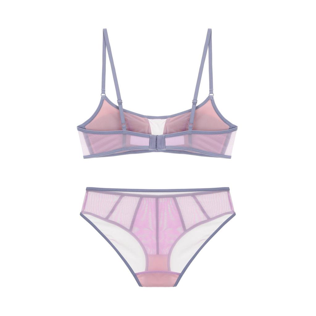 Sommer Atmungsaktives Mesh Colorblock BH für Mädchen mit Brustpolster - Bequem & Anti-Exposition, Ohne Bügel