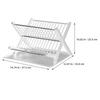 1Set Multi Functional Folding Dish Rack Elegant Simple Design Heavy Duty Kitchen Dish Drainer for Tableware Bowl Drain Rack