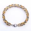 8.5mm Vintage Stainless Steel Byzantine Bracelet Chunky Hand Chain for Men Punk Rock Boy Anklet Hiphop Wristband Metal Jewelry