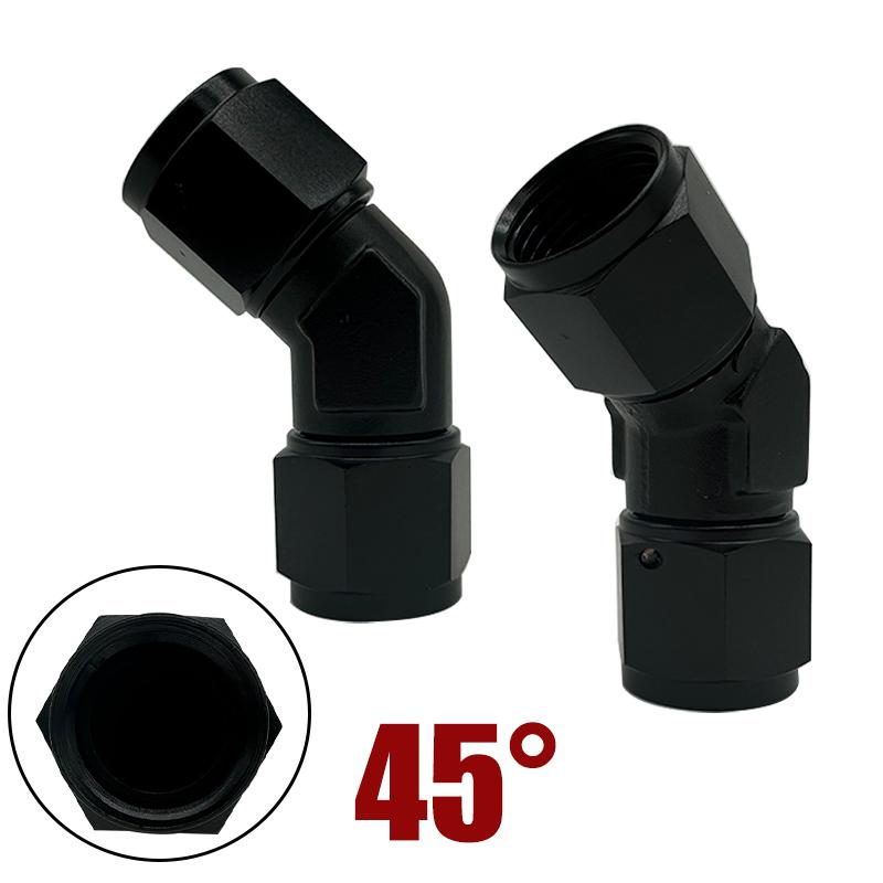 4AN 6AN 8AN 10AN 12AN Female Thread To Hose End Pipe Adapter for Braided Line 45 90 Degree Swivel Elbow Oil Cooler Hose Fittings