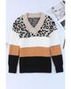 Azura Exchange Color Block Long Sleeve Sweater