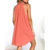Womens Holiday Irregular Dress Ladies Summer Beach Sleeveless Party Dress
