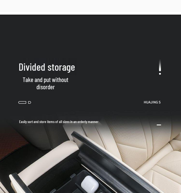 Baojun Huajing S Center Console Rear & Under Armrest Storage Box