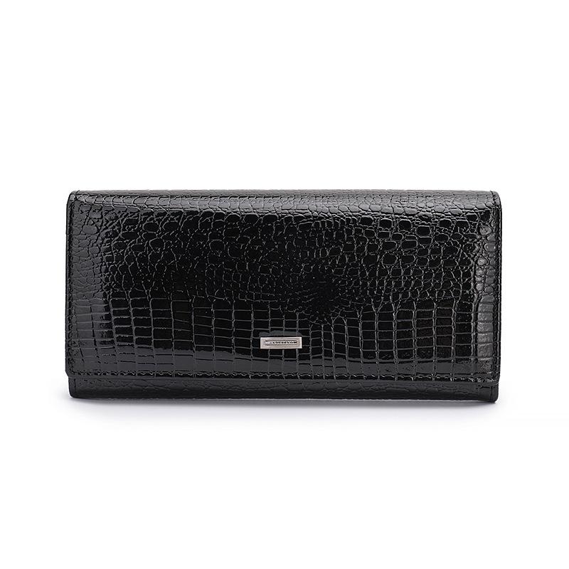 Alligator Pattern Women Genuine Leather Wallet Luxury Brand Cow Leather Female Purse Long Women's Leather Wallets