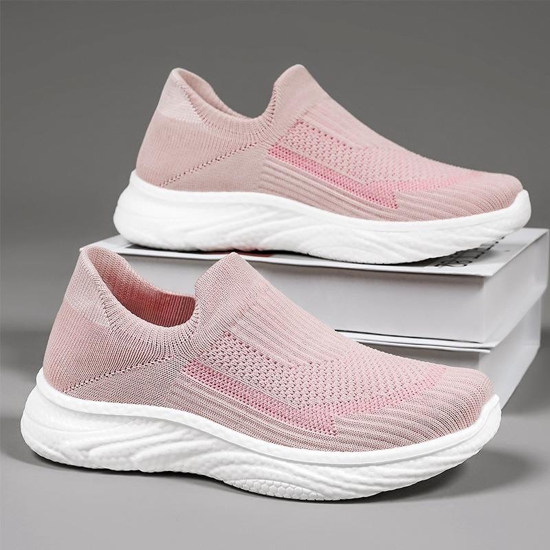 Shoes Women's Autumn New Fly-woven Women's Shoes Men's and Women's Casual Shoes Polyurethane Lightweight One-pedal Cloth Shoes