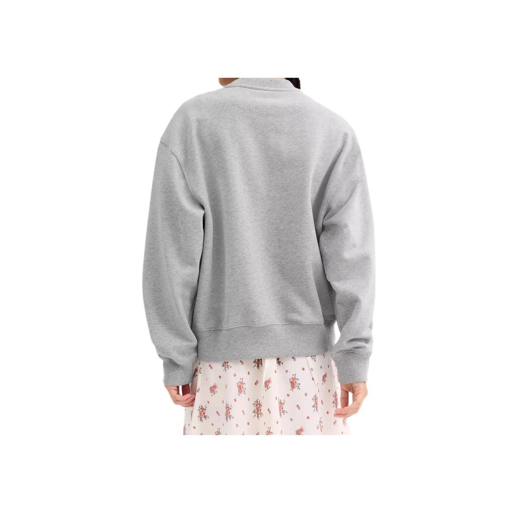 Coach Boyfriend Style Round Neck Letter Print Long Sleeve Sweatshirt Women Sweatshirt Light-Gray CAH74-HGR