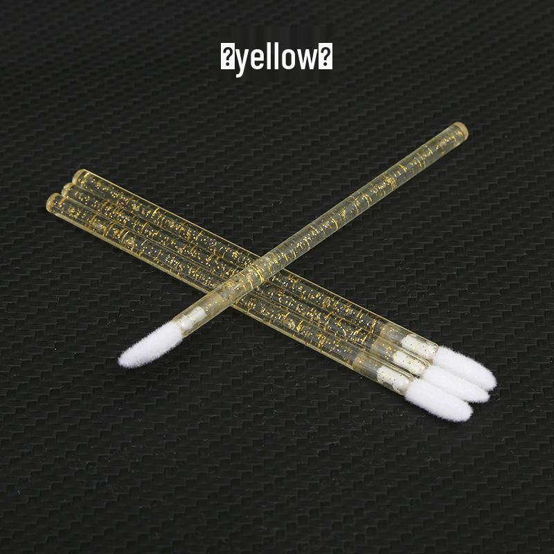 Crystal Disposable Lip Brush: Slanted Mini Lip Gloss & Lipstick Applicator