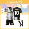 Set Tricou Juventus Acasă 2324 Cu Șosete 10 Fibră de Poliester Mărimi Copii și Adulți