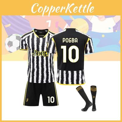 2324 Juventus Home Jersey Set With Socks 10 Polyester Fiber Fabric Children And Adult Sizes