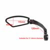 Stainless Steel  Lens Handlebar Rear View Mirror Left Side Bike Folding Rearview  Riding Gear