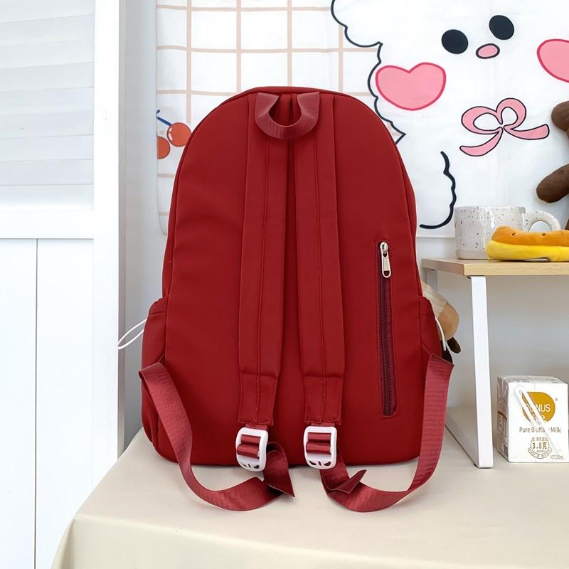 Student Cartoon Schultasche Hundedruck Damen Rucksack im College-Stil mit großer Kapazität für die dritte bis sechste Klasse