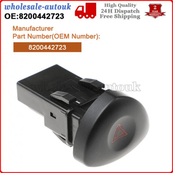 Hazard Warning Light Emergency Switch Button For Renault Clio 2 Mk2 8200442723