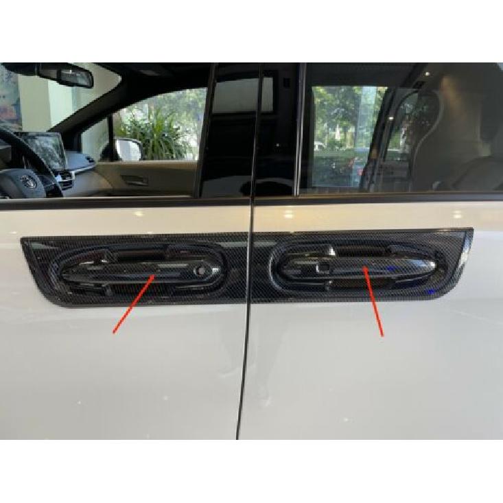 Outside Door Handle Cover Trim For - Toyota Sienna ABS Carbon Fiber 4pcs