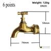 1PC Brass Faucet G1/2' Automatic Slow Open with Faucet Outdoor Anti-freeze Crack Single Cold Faucet for Washing Machine Mop