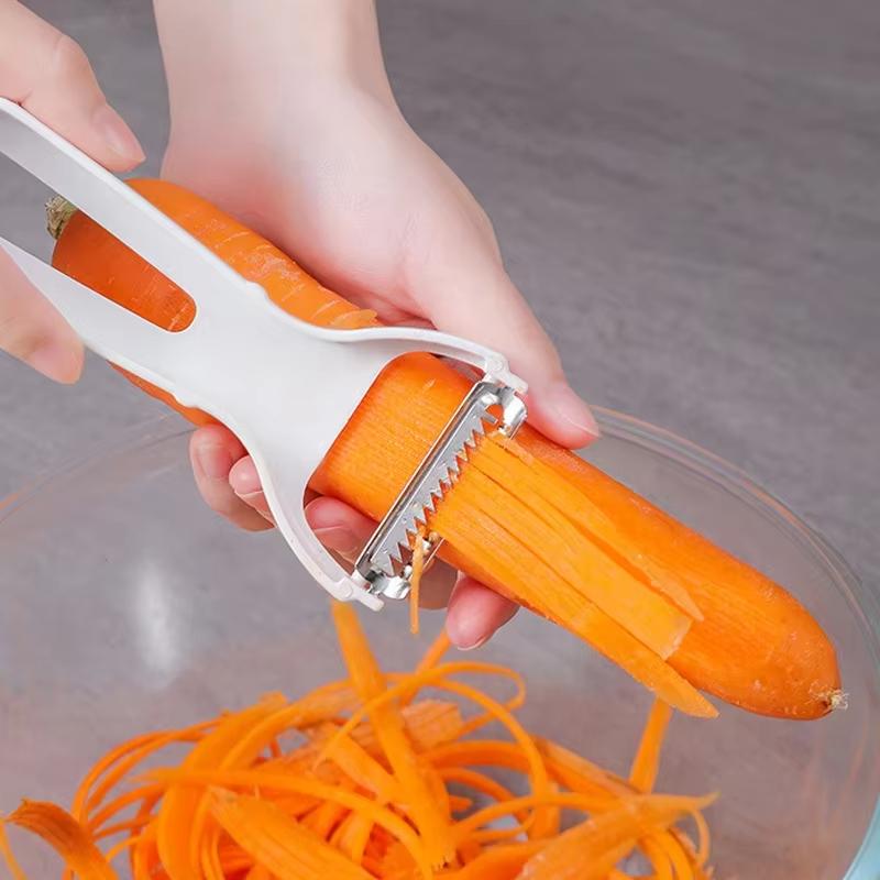 Manueller Gemüsehobel Kartoffel Karotte Julienne Schäler Hobel Edelstahlklinge Obstschneider Heimküchenwerkzeuge