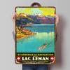 Vintage Lake Geneva Landscape Metal Wall Art Swiss Travel Decor Nostalgic Cruise Mountain Poster Home Decoration