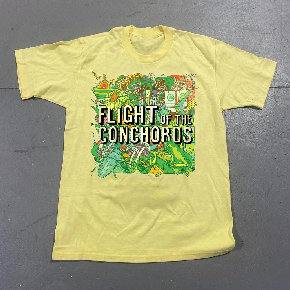 Flight Of The Conchords Yellow Cotton Shirt All Size Cl623 S