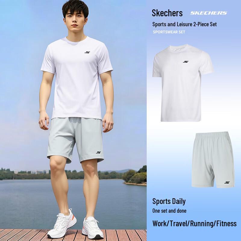 Skechers Men s Short Sleeve Shorts Sport Set XL