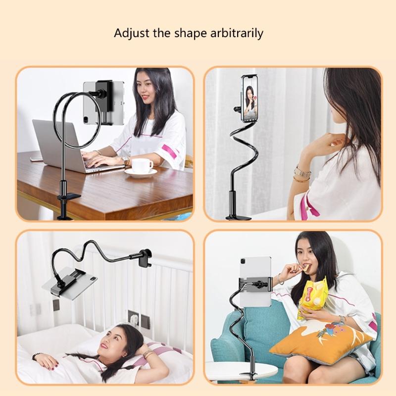 Gooseneck Tablet Stand for Bed Rotatable Phone Holder for Lazy Flexible Long Arm Universal Bracket for Mobile Phone