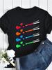 Maycaur New Nail Polishl Women's Fashion Tops 90s Girls Streetwear Casual Short Sleeve T-shirts Women's T-shirts Female Tops Tee