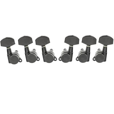 Musiclily Pro 3+3 Gitarren Locking Mechaniken für Les Paul E- und Akustikgitarren, Schwarz