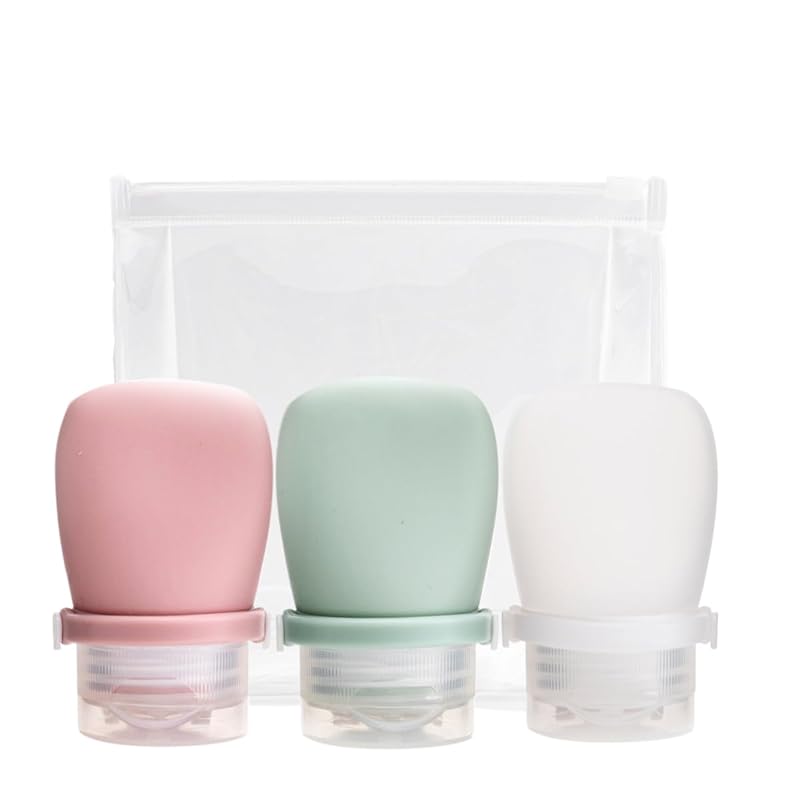 

foraweek [2025 latest model] Travel bottle Shampoo bottle [safe silicone band type] refill bottle for travel travel goods With clear pouch public bath