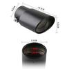 Car Exterior Parts Car Exhaust Muffler Tip Stainless Steel Round Pipe Silver Black Straight Bent Exhaust Tail Muffler Tip Pipe