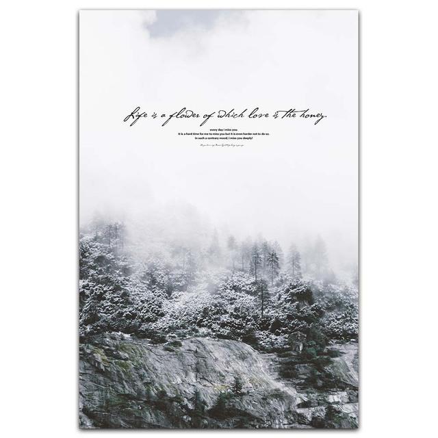Iceberg Forest Lake Landscape Canvas Motivational Poster Wall Art Print Painting Nordic Style Wall Picture Scandinavian Home