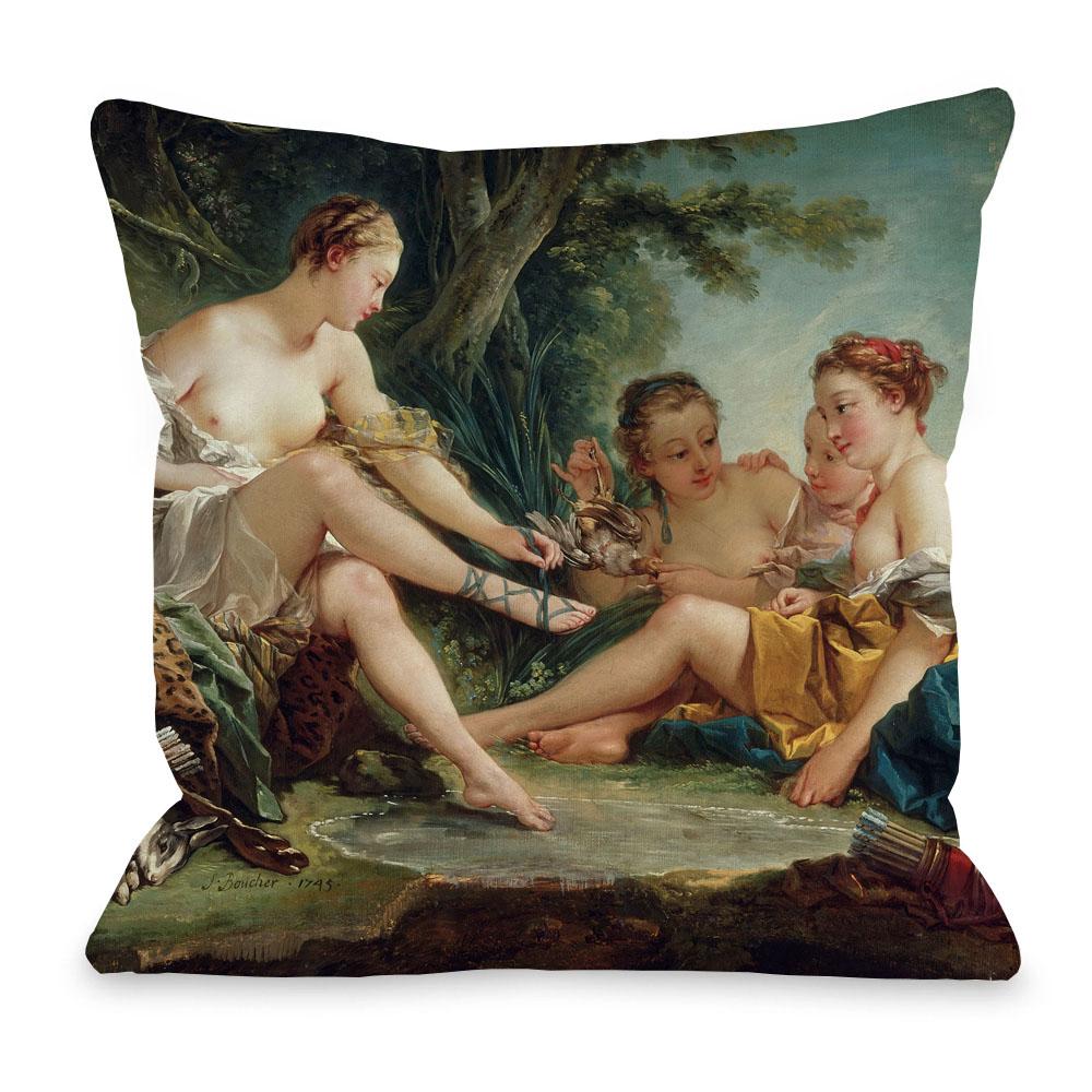 European Royal Court Madame Duchess Goddess Women Portrait Painting Cushion Covers Rococo Style Decorative Pillows For Sofa