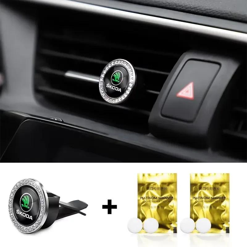 ycpry6 Car Freshener Solid Perfume Air Conditioner Vent Mount Clip For Skoda Fabia Kamiq Octavia Rapid Kodiaq Karoq Superb Enyaq Yeti