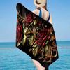 Gothic Rose Artwork Beach Towel, Super Soft Microfiber, Gift for Her/Him, Birthday, for Pool, Beach, Travel, Home Decor Fan gifts