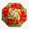 1pc Strawberry Wreath Automatic Folding Umbrella - 8-Rib Durable Iron Frame, Compact Portable for Daily Travel yy251205068