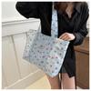 Stylish Cherry Print Tote Bag - Large Capacity Floral Shoulder Bag for Women, Summer 2025 Collection