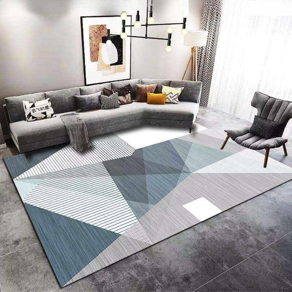 European Geometric Carpet for Living Room Modern Nordic Luxury Decoration Home Rugs for Bedroom Non-slip Easy Cleaning Floor Mat