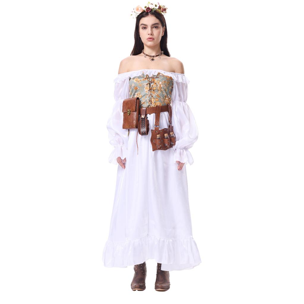 Women's Vintage Dresses Casual Sleeve A-line Role Play Dresses