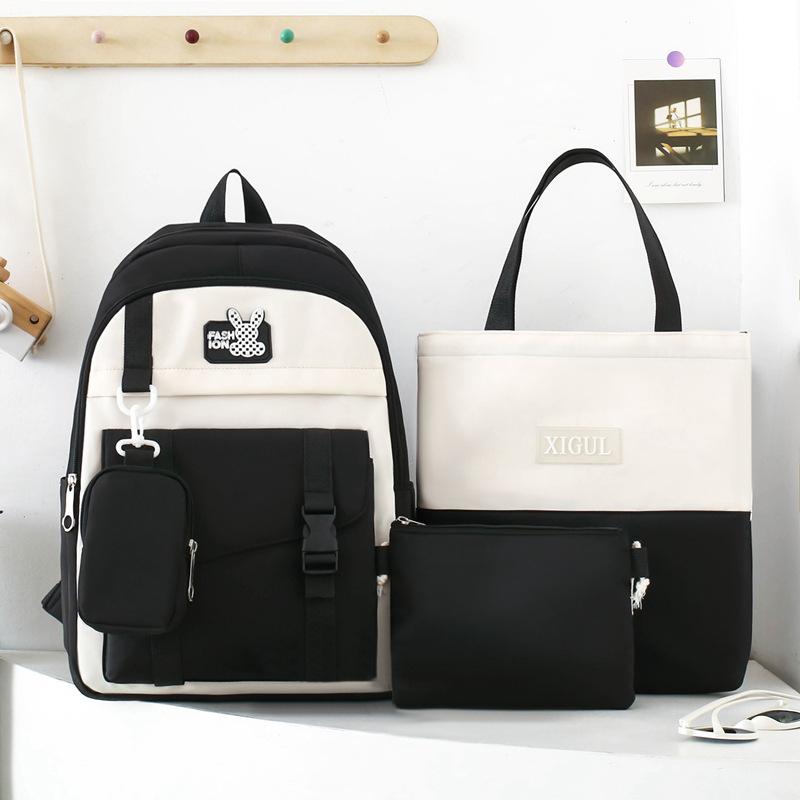 School Bag High School Large Capacity Durable Student Backpack Color Matching High Value Girls Backpack Fashion