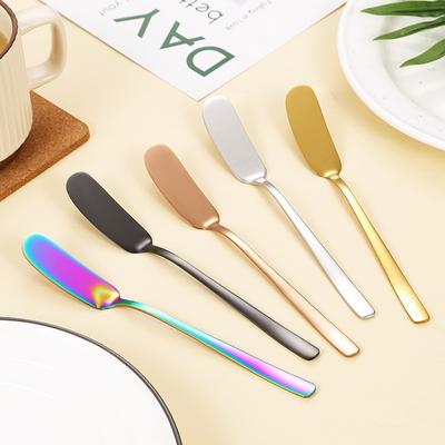 Butter Knife Stainless Steel Cheese Tools  Cheese Dessert Jam Knifes  Toast Wipe Cream Bread Cheese Cutter Kitchen Tools