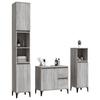 3 Piece Bathroom Furniture Set Grey Sonoma Particleboard