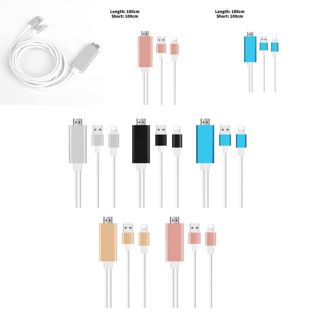 Apple 14 Hdmi Screen Mirroring Cable With Lightning Connector For Phone To Tv Display