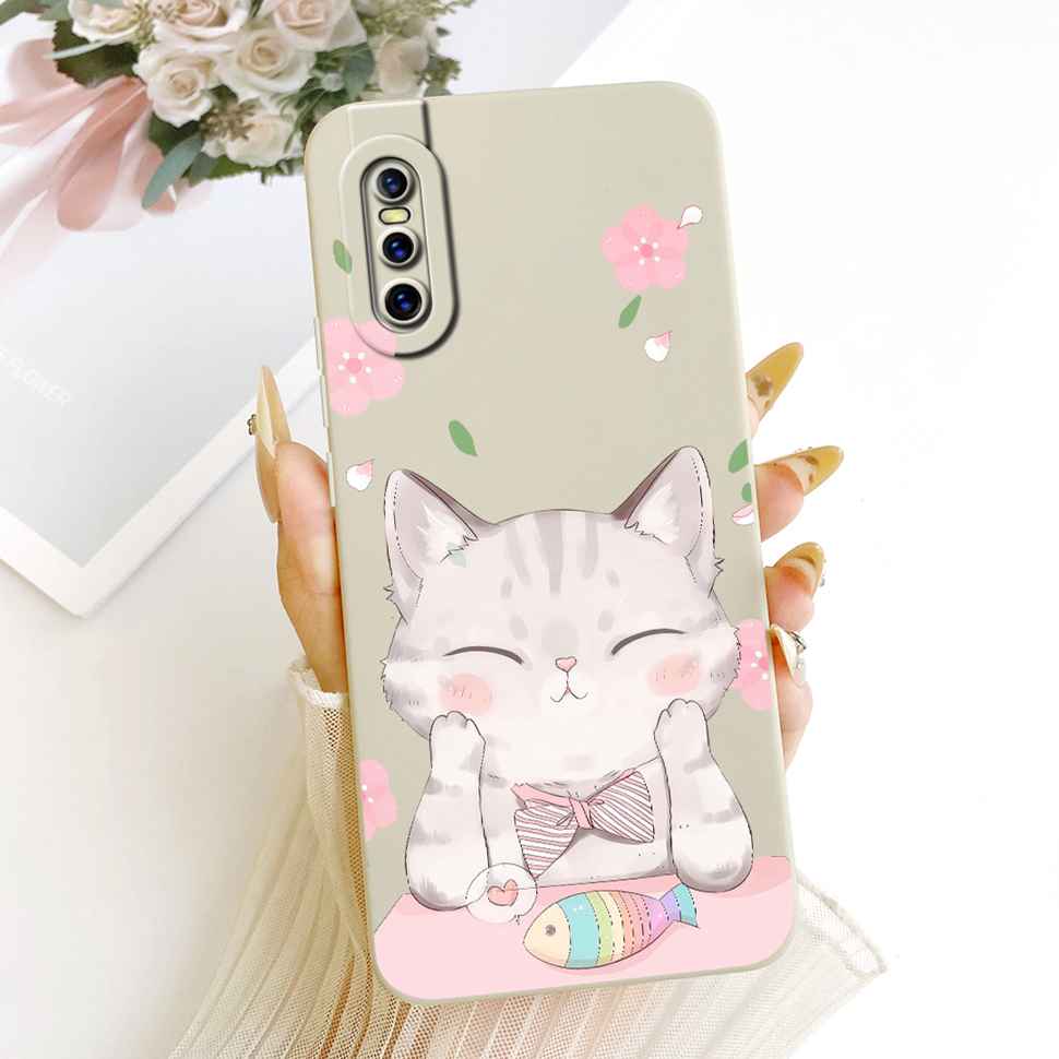 Für Vivo V15 Pro 2019 Hülle Vivo1818 Silikon Weich Niedliche Katze Hase Bemalte Rückseite Für Vivo V 15 V15 Pro Hüllen Fundas Coque