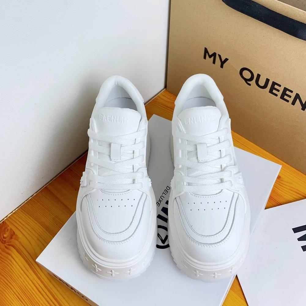 Platform White Shoes Women's Versatile Spring and Autumn Muffin 2025 Summer Breathable New Popular Orders Surge Casual Sports Shoes