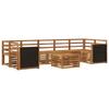 Outdoor Sofa Set 8 Pcs Natural Solid Acacia Wood