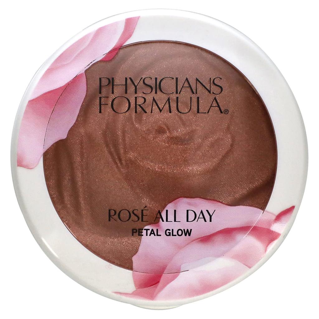 Physicians Formula Rose All Day Petal Glow, Multi-use Highlighter, Shimmering Rose, 9.2 G (0.32 Oz)