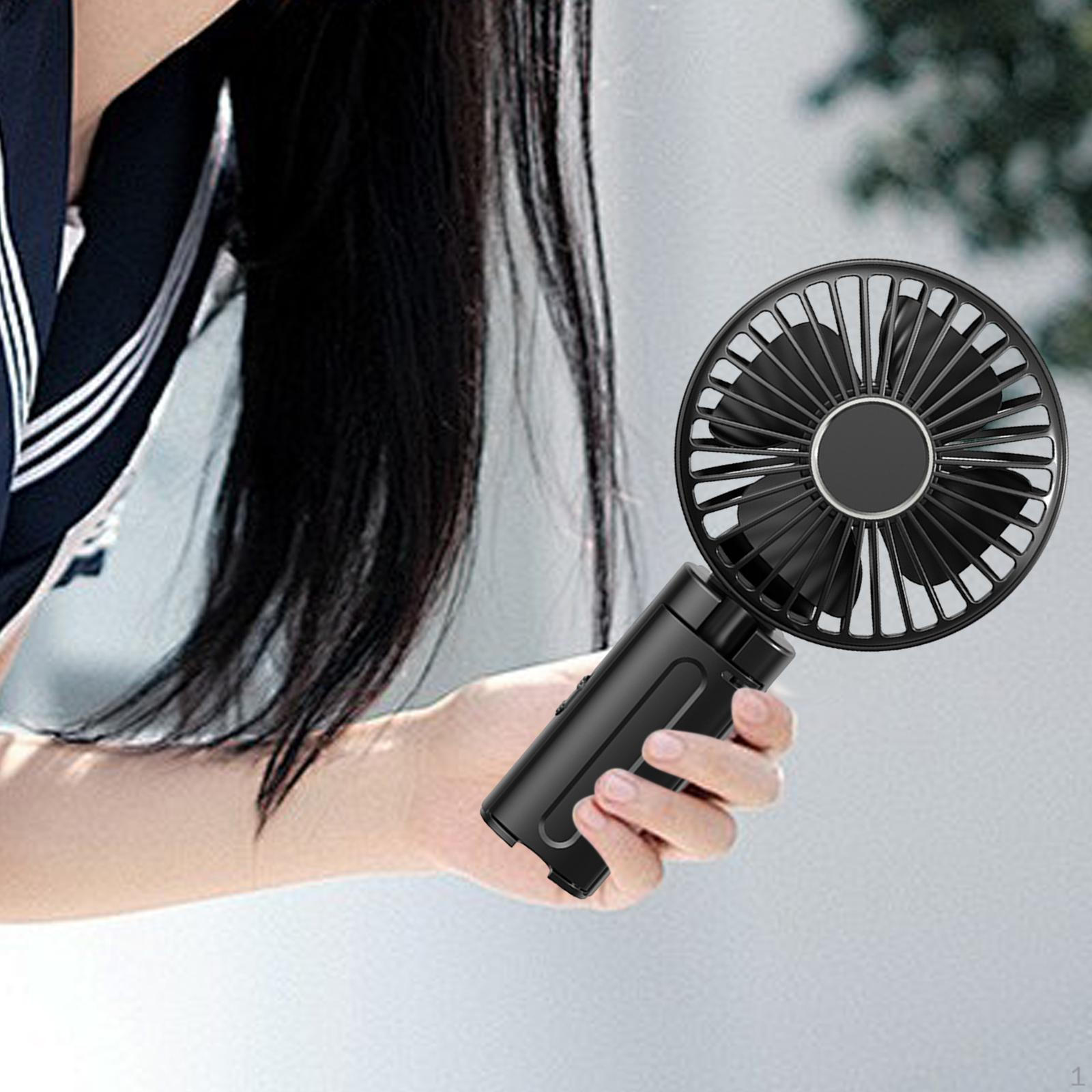 

Мини-вентилятор складной настольный для охлаждения, украшение, кондиционер, ручной портативный для офиса, пикника чёрный