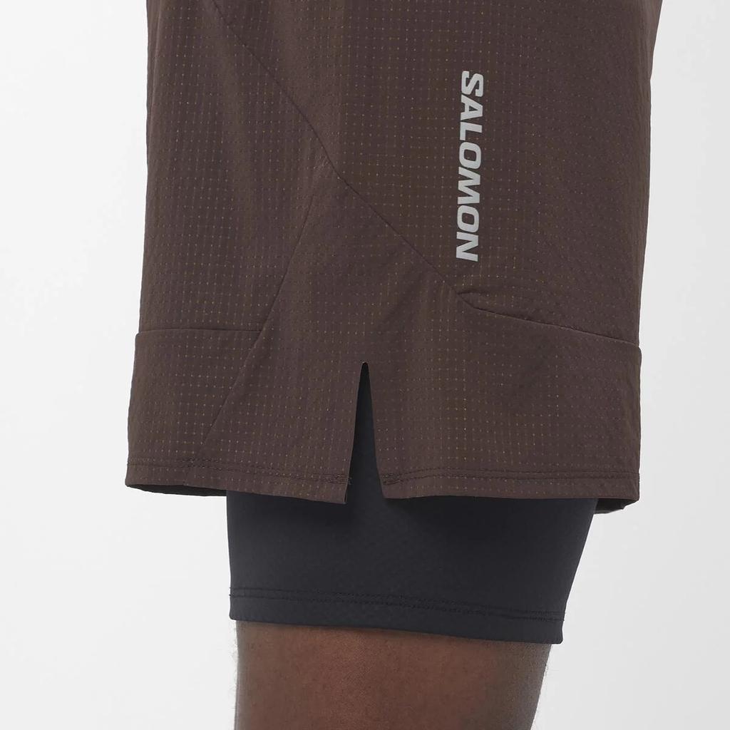 SALOMON Sense Comfortable Lightweight Energetic Two-In-One Sports Shorts Men Shorts C26146