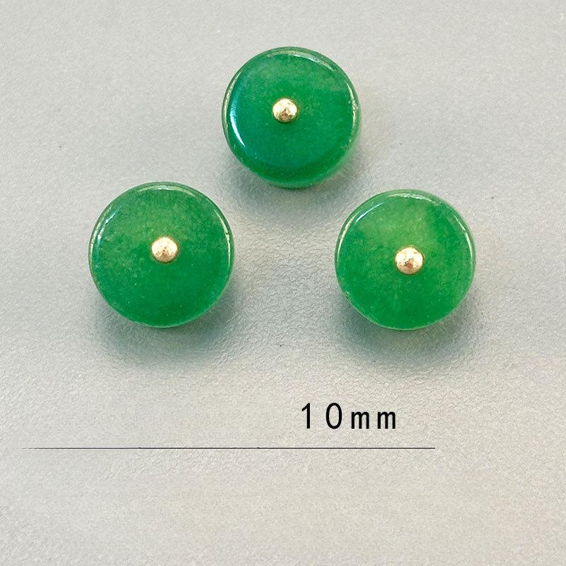 

10 мм натуральные нефритовые пуговицы новый китайский стиль чонсам Тан костюм жилет рубашка Song Jin пальто пуговицы Dry green ordinary