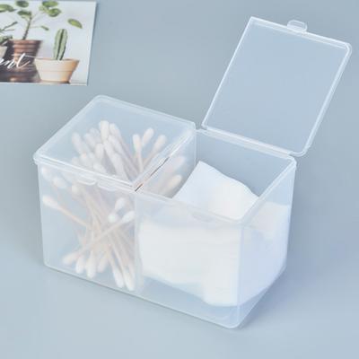 Nail Art Storage Box Translucent Multi-fuction Plastic 2 Grids Storage Case for Nail Art Shop