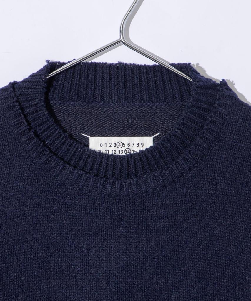 Maison Margiela Marineblauer Pullover SI1GP0001 S18064 Herren [Gebraucht]