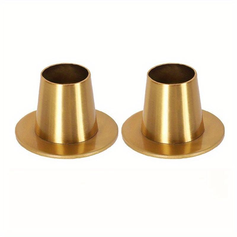 2Pcs European Style Iron Brass Candlestick Ornaments Candlelight Romantic Dinner Candle Holder