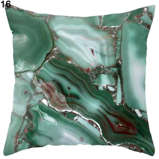 Coloured Drawing Marble Decorative Home Office Car Cushion Cover Pillow Cases
